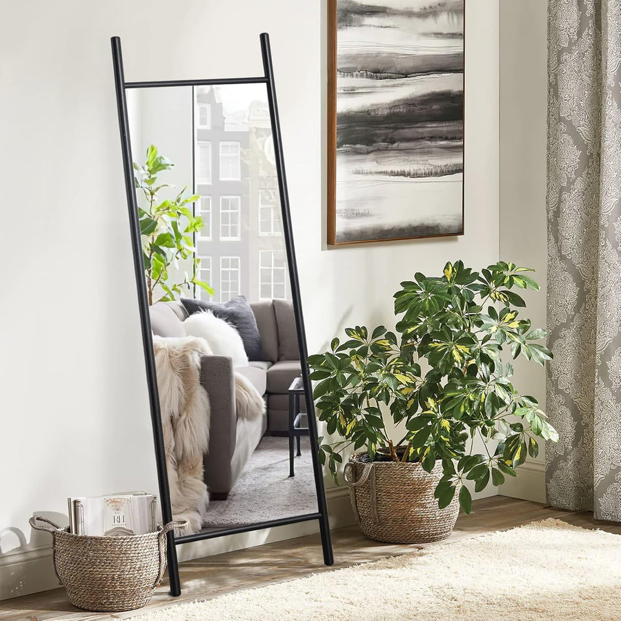 Large Full-Length Ladder Style Wall Mirror 165x55cm Solid Wood Frame