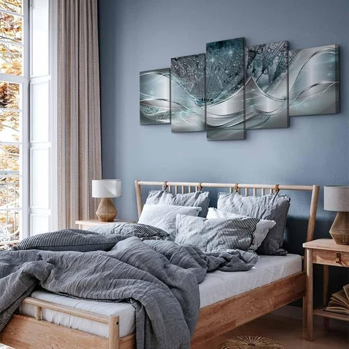 Murando Abstract Flowers Canvas Wall Art 200x100cm 5pcs XXL Bedroom Decor