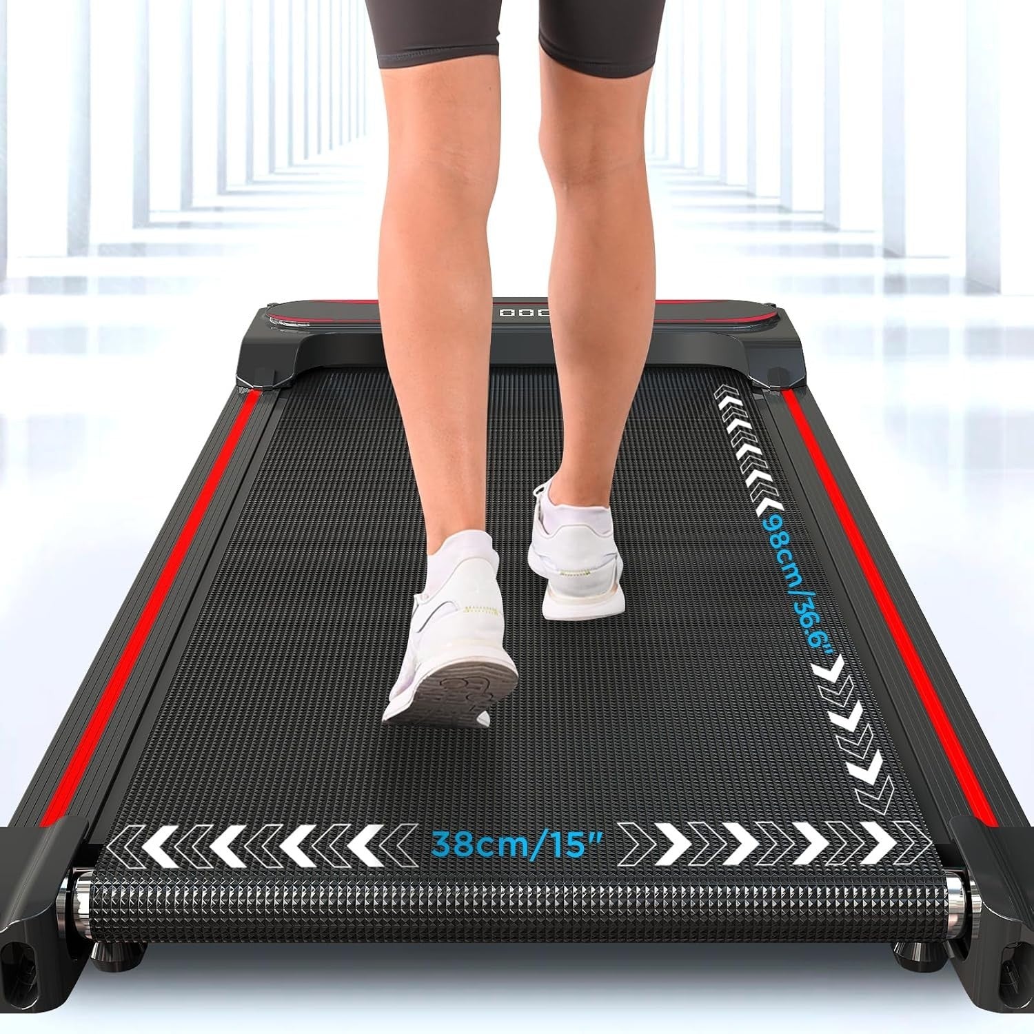 Under Desk Treadmill with 5% Incline, Portable Walking Pad, LED Display
