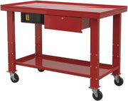 Mobile Engine Repair Workbench Heavy Duty Rolling Service Table Garage