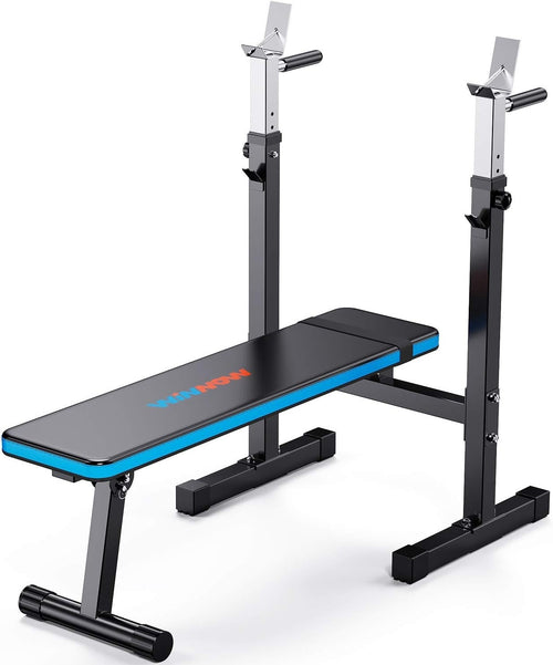 Foldable Adjustable Weight Bench with Dip Station Multiuse Home Gym