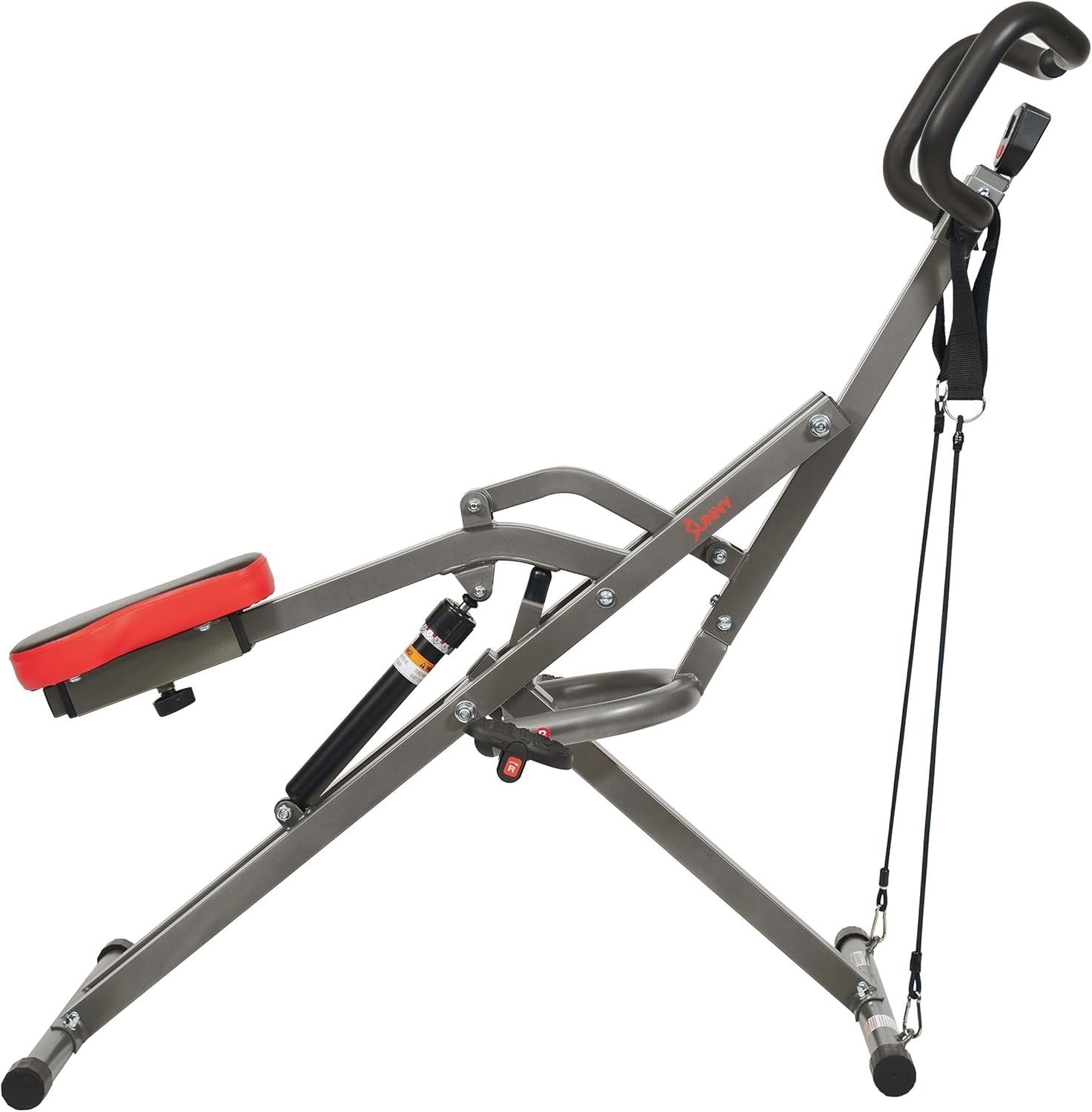 Row-N-Ride Pro Squat Assist Trainer Foldable Hydraulic 12-Level Full Body 135KG