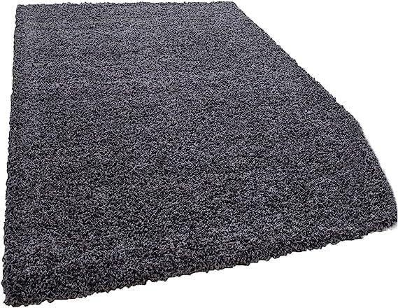 Extra Large Shaggy Rug 160x230cm 5cm Thick Soft High Pile Dark Grey Carpet
