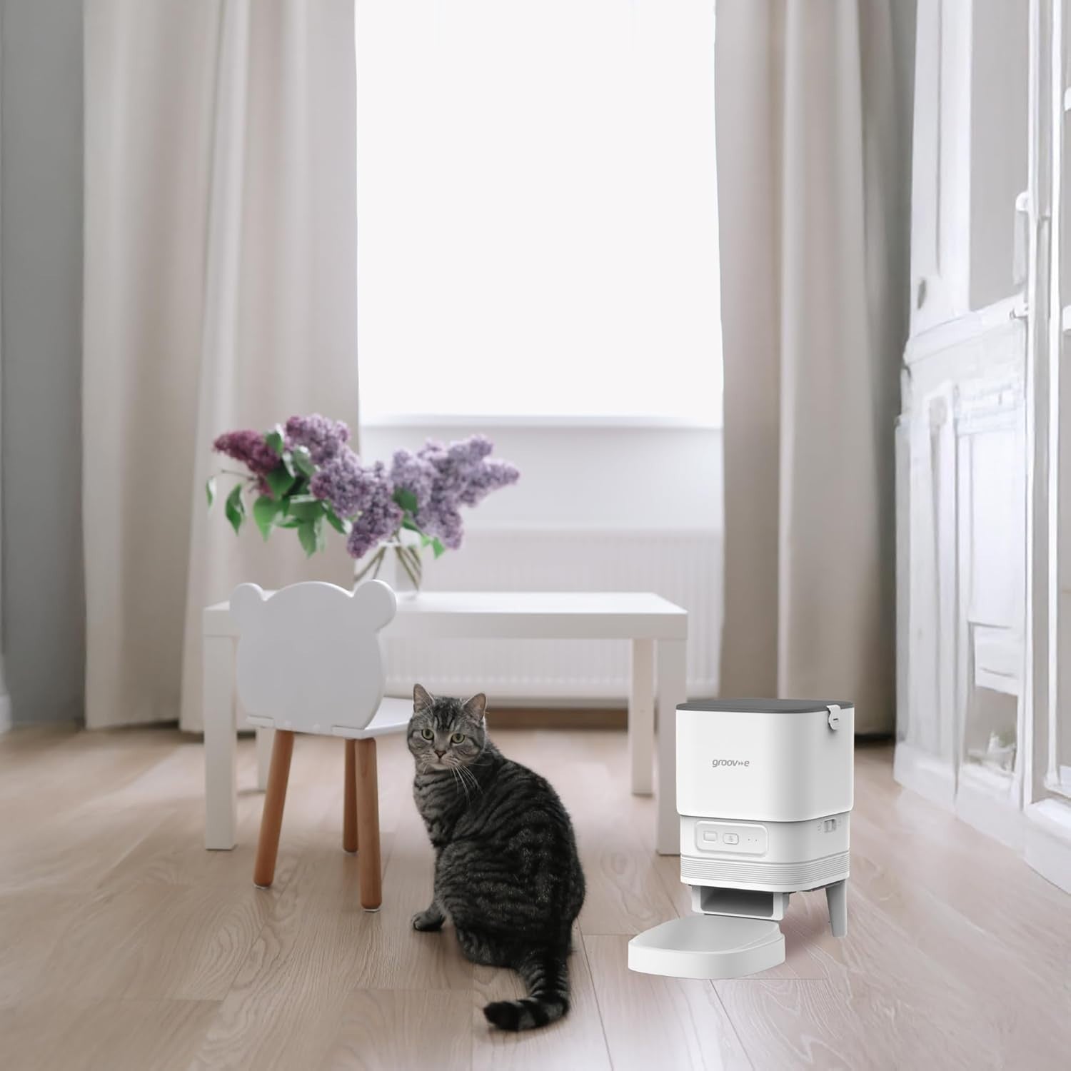 Smart WiFi Pet Feeder 4L Auto Cat Dog Food Dispenser App Control