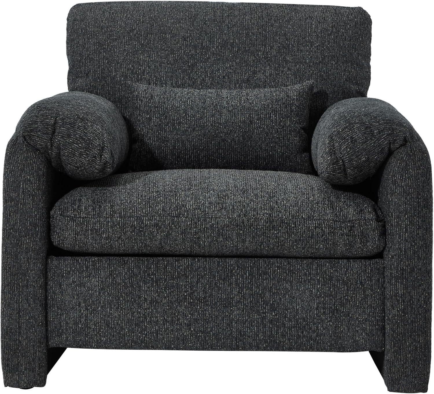 Oversized Tub Chair Velvet Padded Armchair Spacious Seat for Living Room
