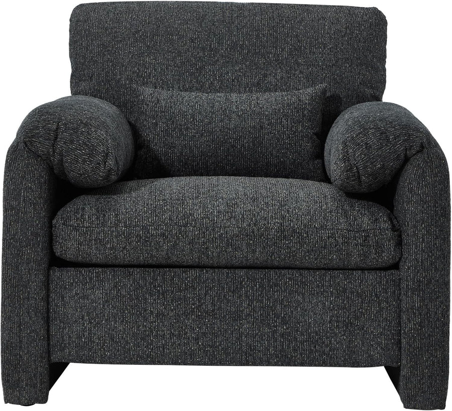 Oversized Tub Chair Velvet Padded Armchair Spacious Seat for Living Room