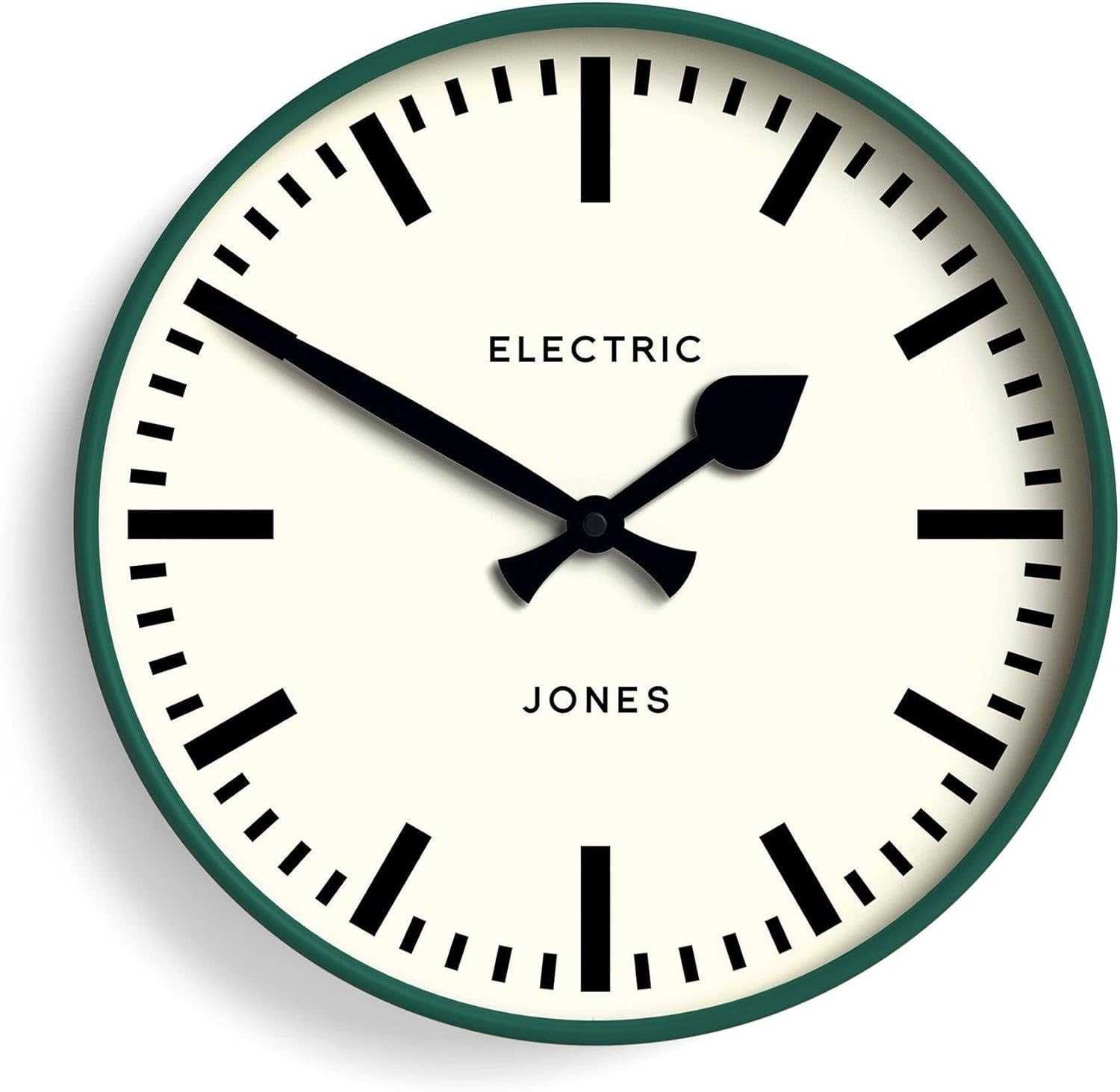 30cm Modern Wall Clock Silent Quartz Station Style Green Round Clock Home Office