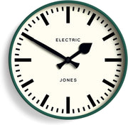 30cm Modern Wall Clock Silent Quartz Station Style Green Round Clock Home Office