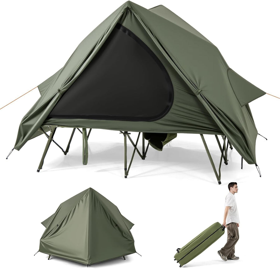 2 Person Elevated Camping Tent Waterproof Foldable Bed