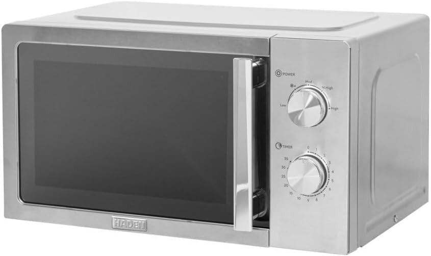 20L 800W Stainless Steel Microwave Oven with 5 Power Levels & Timer