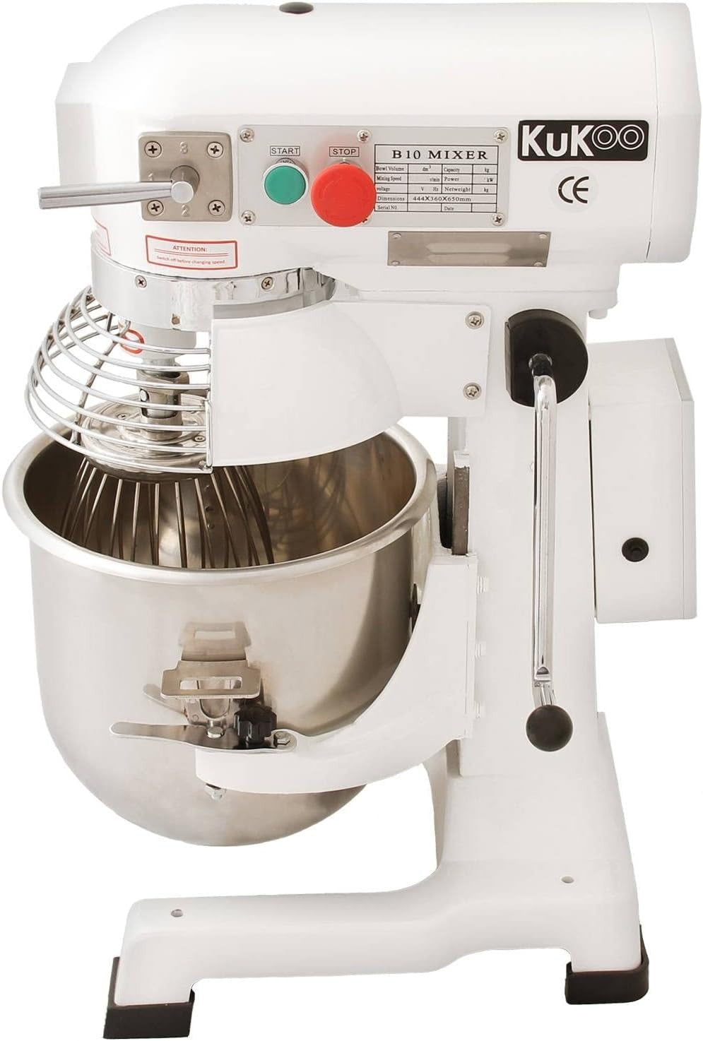 10L Planetary Stand Mixer Commercial Bakery Dough Cake Bread Maker
