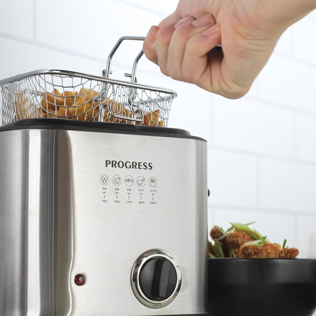 1.5L Deep Fat Fryer Compact Electric Fryer Viewing Window 840W
