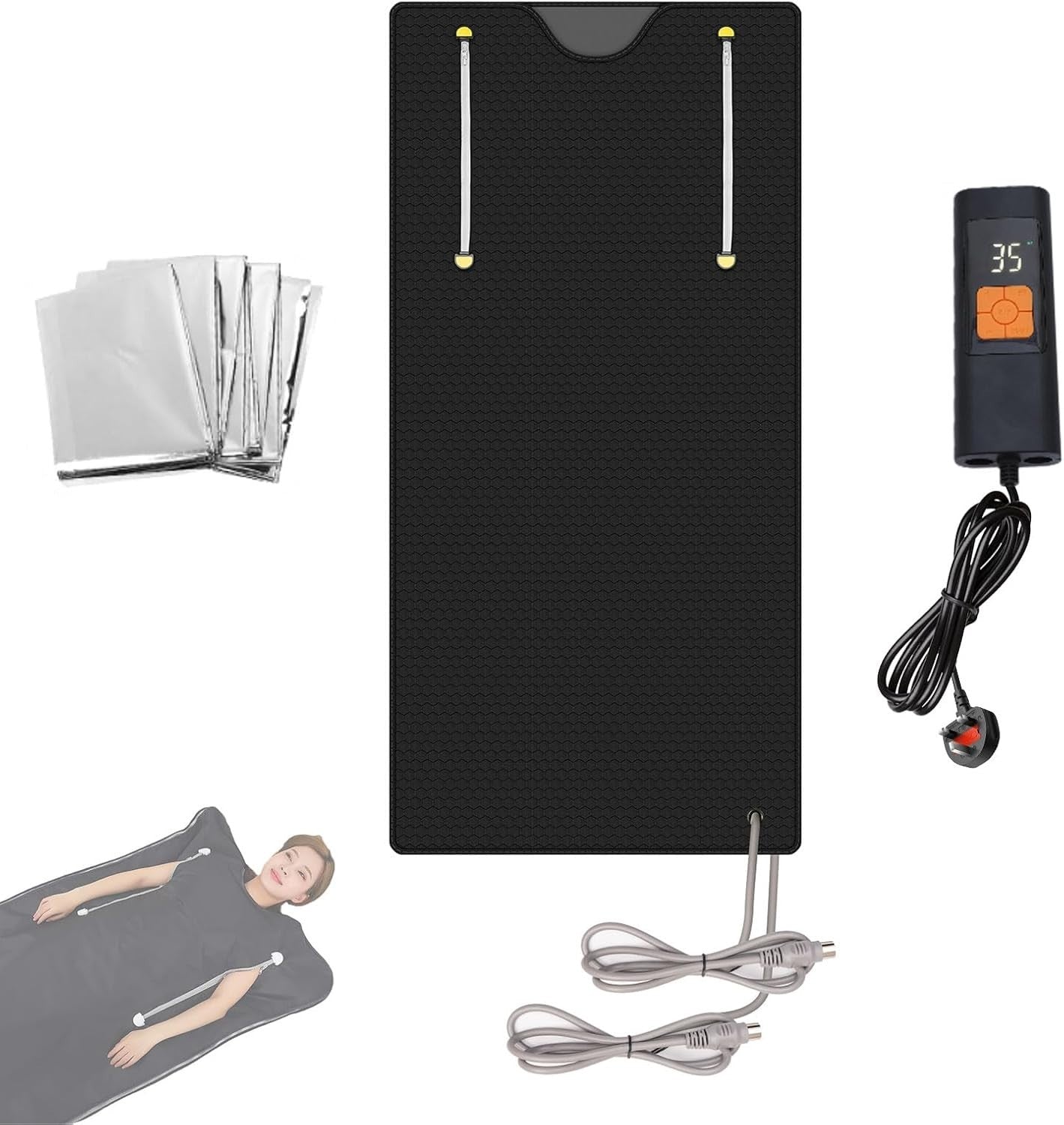 Portable 730W Infrared Sauna Blanket – Home Spa w/ Timer, Remote & Carry Bag