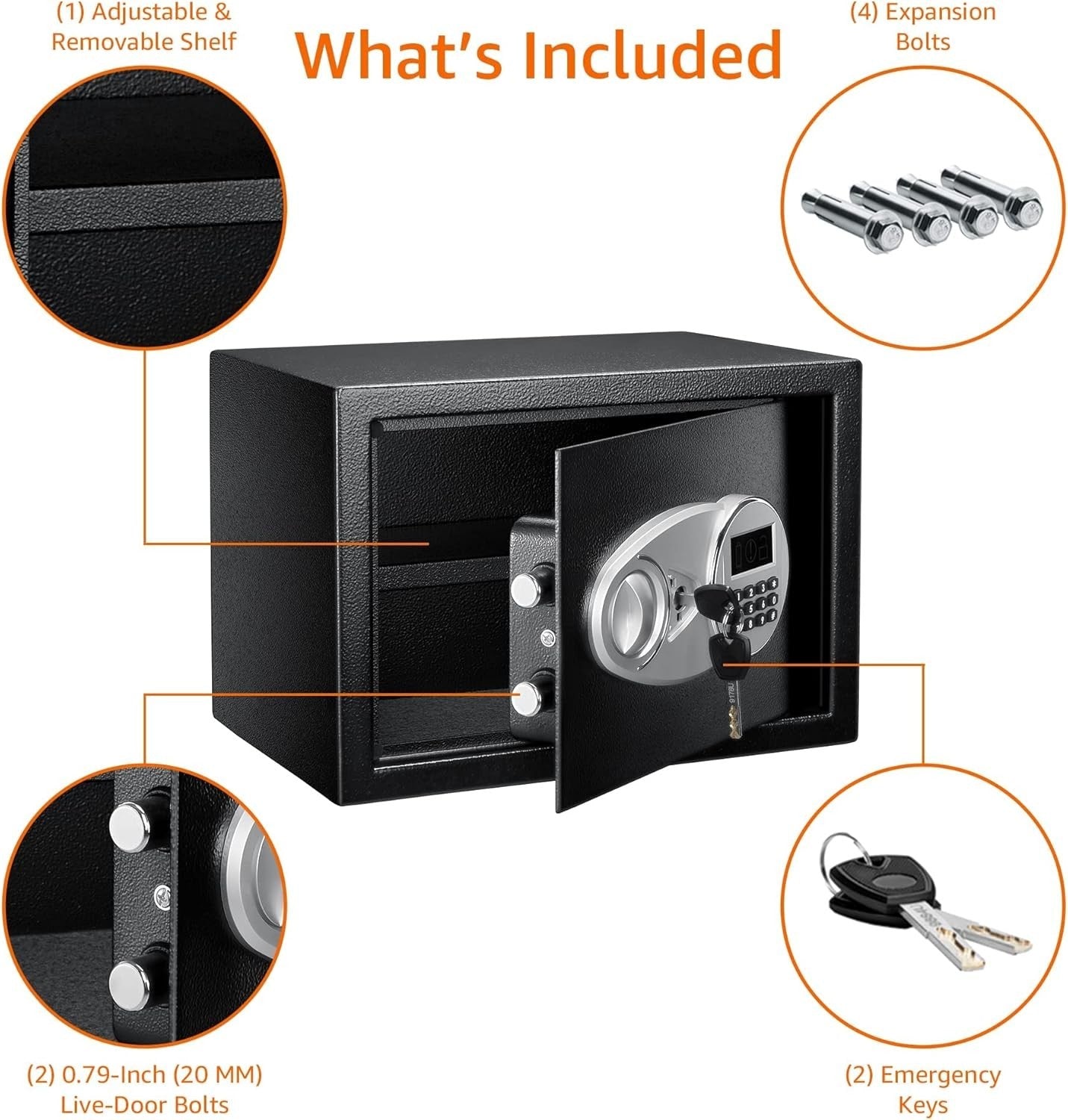 14L Digital Safe Box Electronic Keypad Steel Security Lock Safe