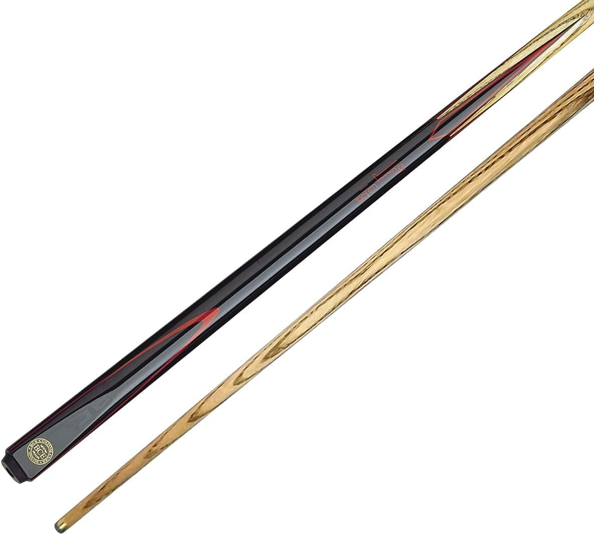 57in 2 Piece Snooker Pool Cue Ash Shaft 9.5mm Tip Soft Case