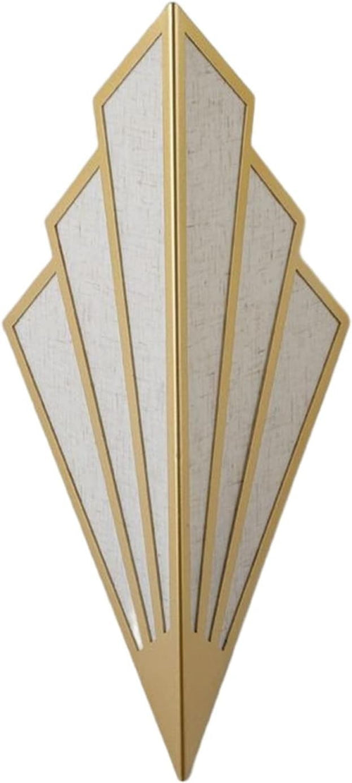 Art Deco Wall Sconce Gold Fan Design E14 Lamp Modern Light for Hallway