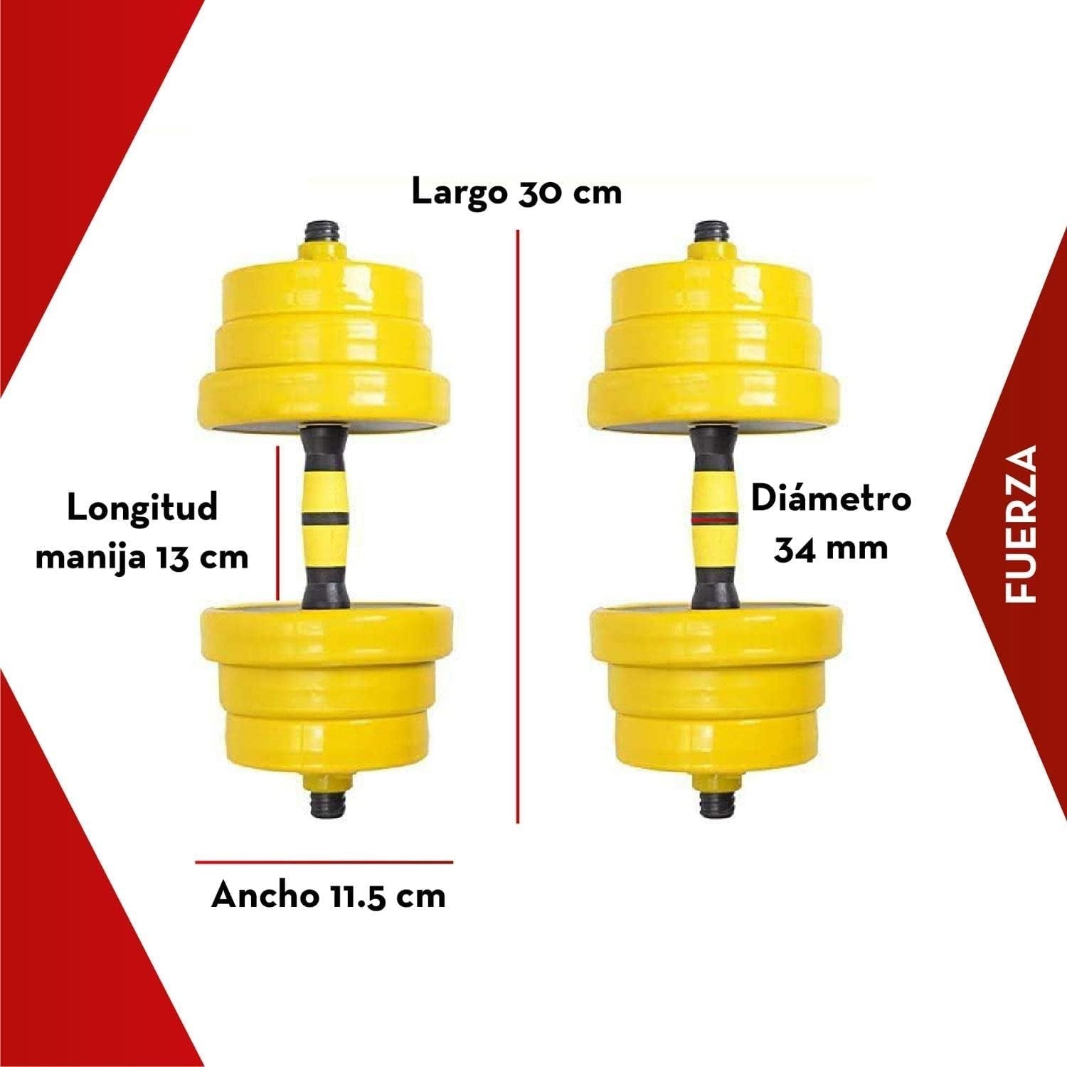 44LB Adjustable Dumbbell Barbell Set 2-in-1 Non-Slip Home Gym Weights