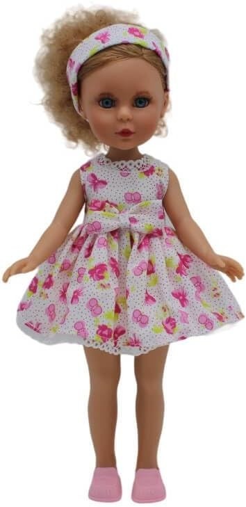 35cm Folk Style Doll Flower Dress Collectible Handmade Spain Craft Gift