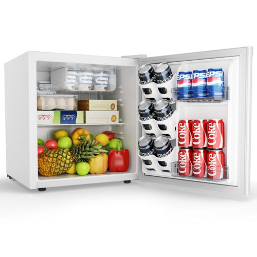 Mini Fridge 46L Compact Freezer-on-Top Table Top 7-Level Thermostat White