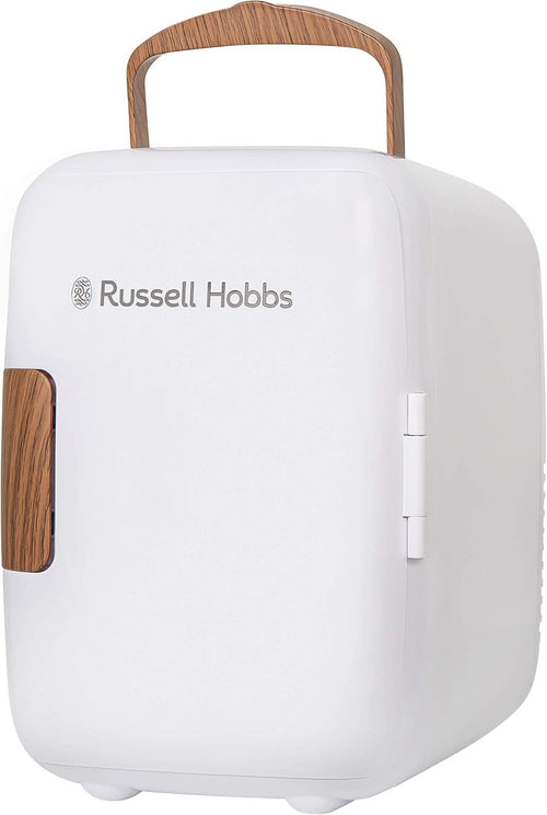 Portable 4L Mini Cooler & Warmer Scandi Style for Office Bedroom Car White