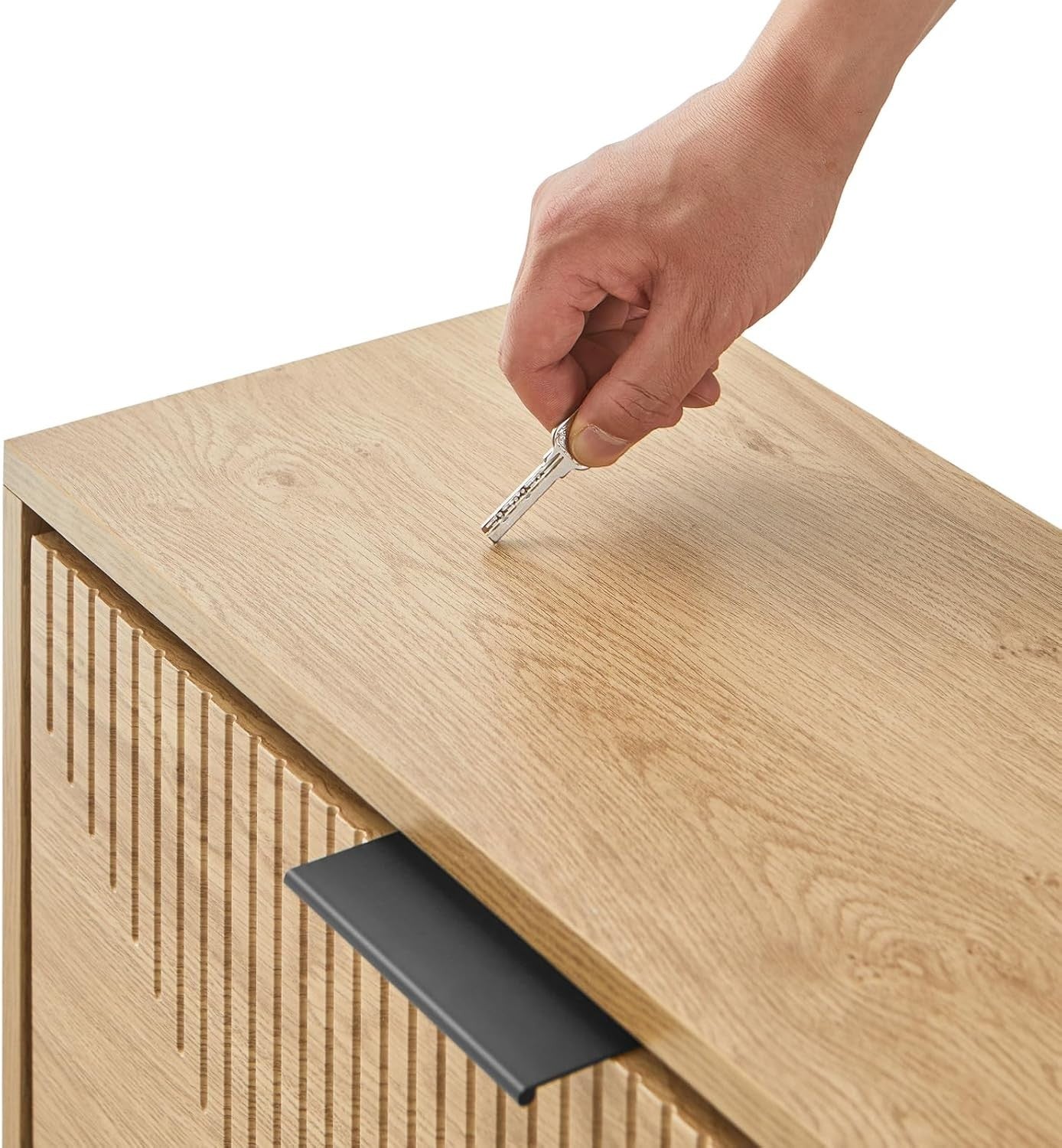 Compact Wooden Shoe Storage Bench with Flip Drawer & Padded Seat 60x24x50cm