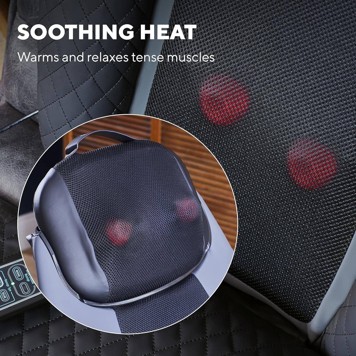 Shiatsu Back Neck Massager Cushion with Heat & Full Body Relief Pad