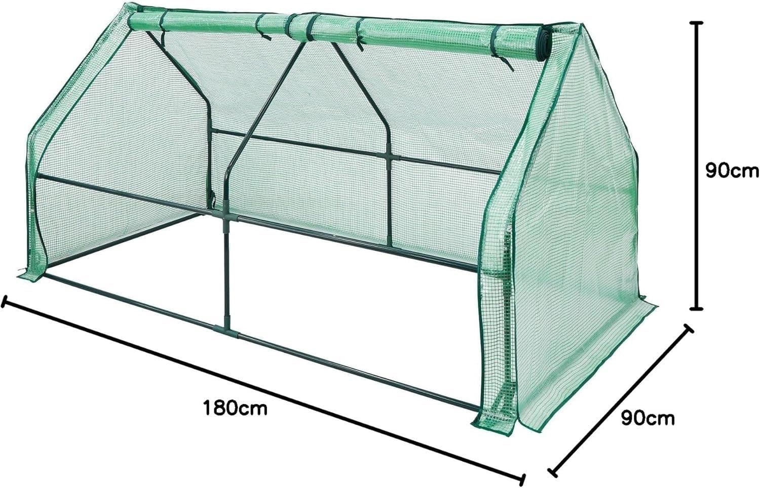 Portable Mini Greenhouse Tent with Steel Frame & PE Cover | Zipped Door Garden
