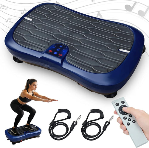 Bluetooth Vibration Plate Exercise Machine with Bands Whole Body Weight Loss