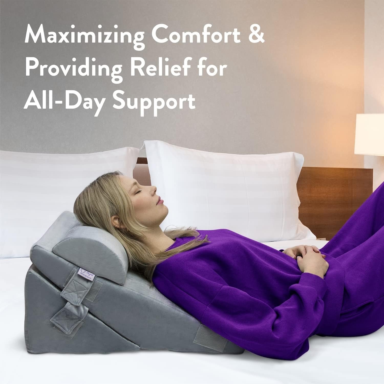 Orthopedic Bed Wedge Pillow 10-in-1 Memory Foam Adjustable Back Support