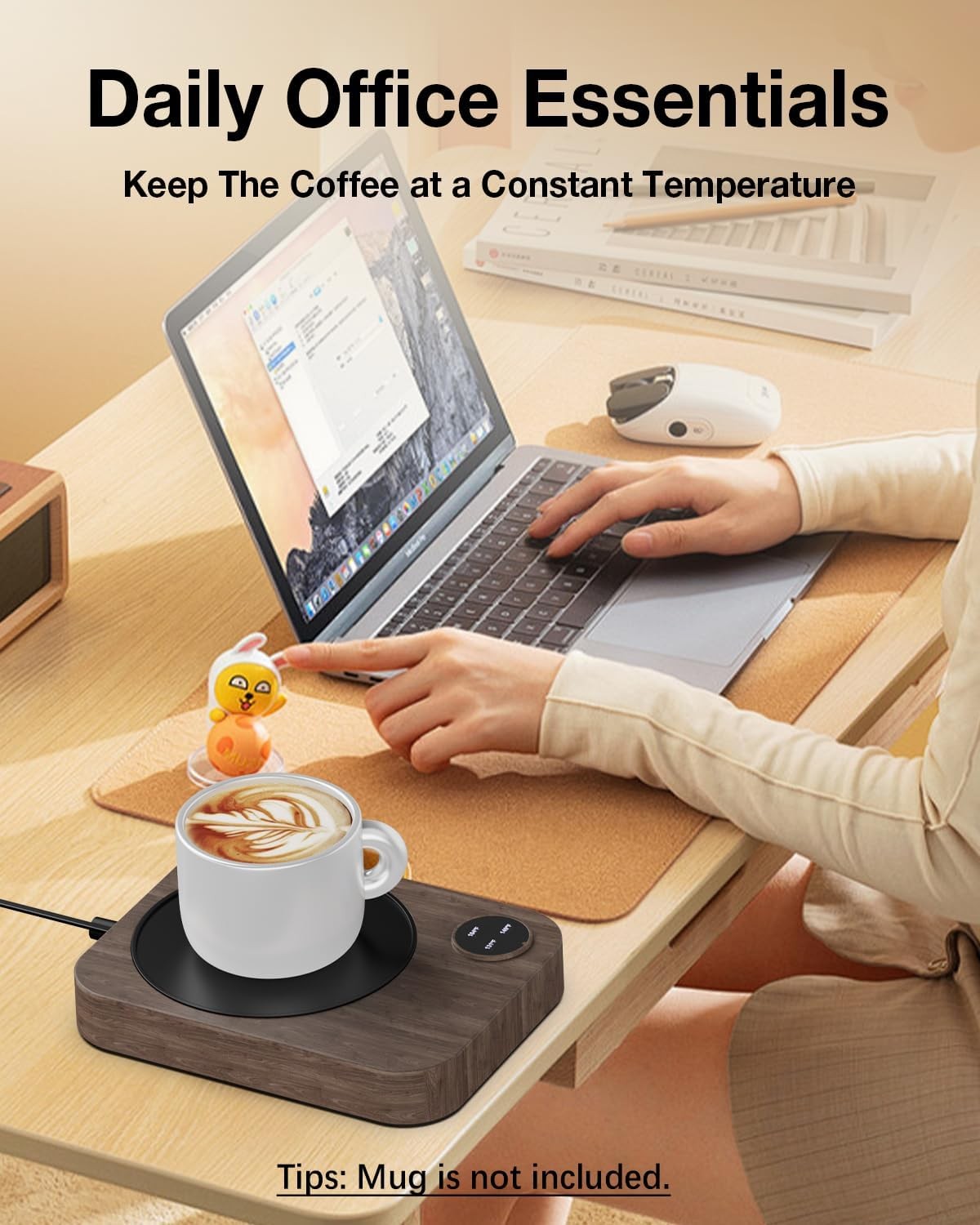 Coffee Mug Warmer 3 Temp Auto Shut Off Desk Heater UK Plug