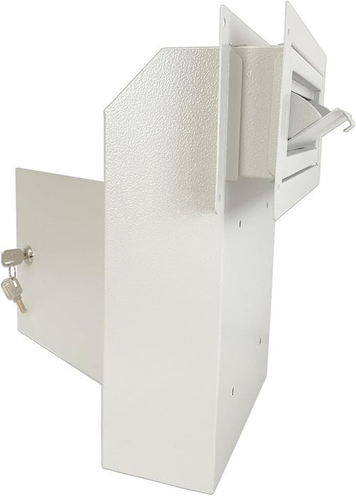 Secure Locking Steel Mail Slot Box Anti-Theft Drop Safe Rear Access