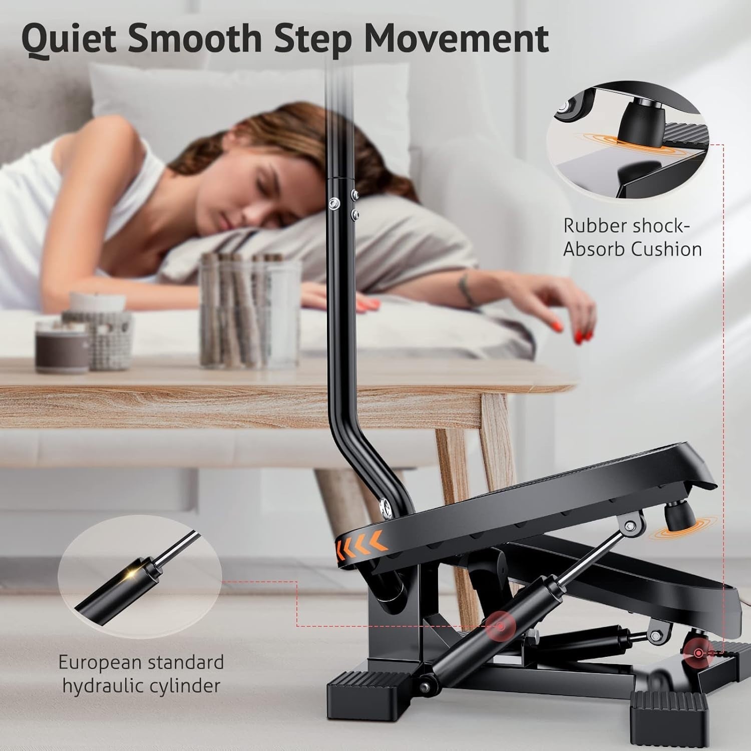Mini Twist Stepper w/ Handlebar, LCD Monitor, Bands & 330lb Capacity