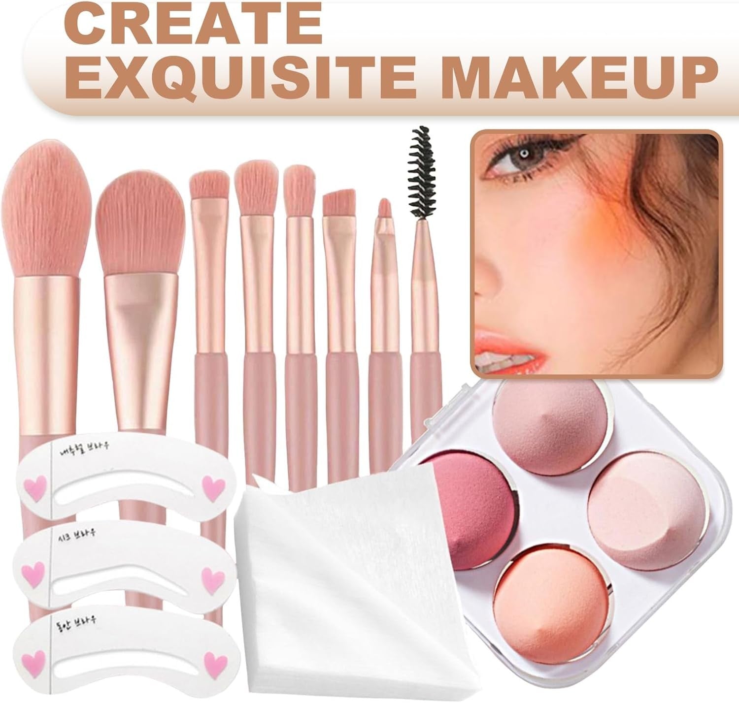 All In One Makeup Gift Set Eyeshadow Palette Lipstick Blush Kit