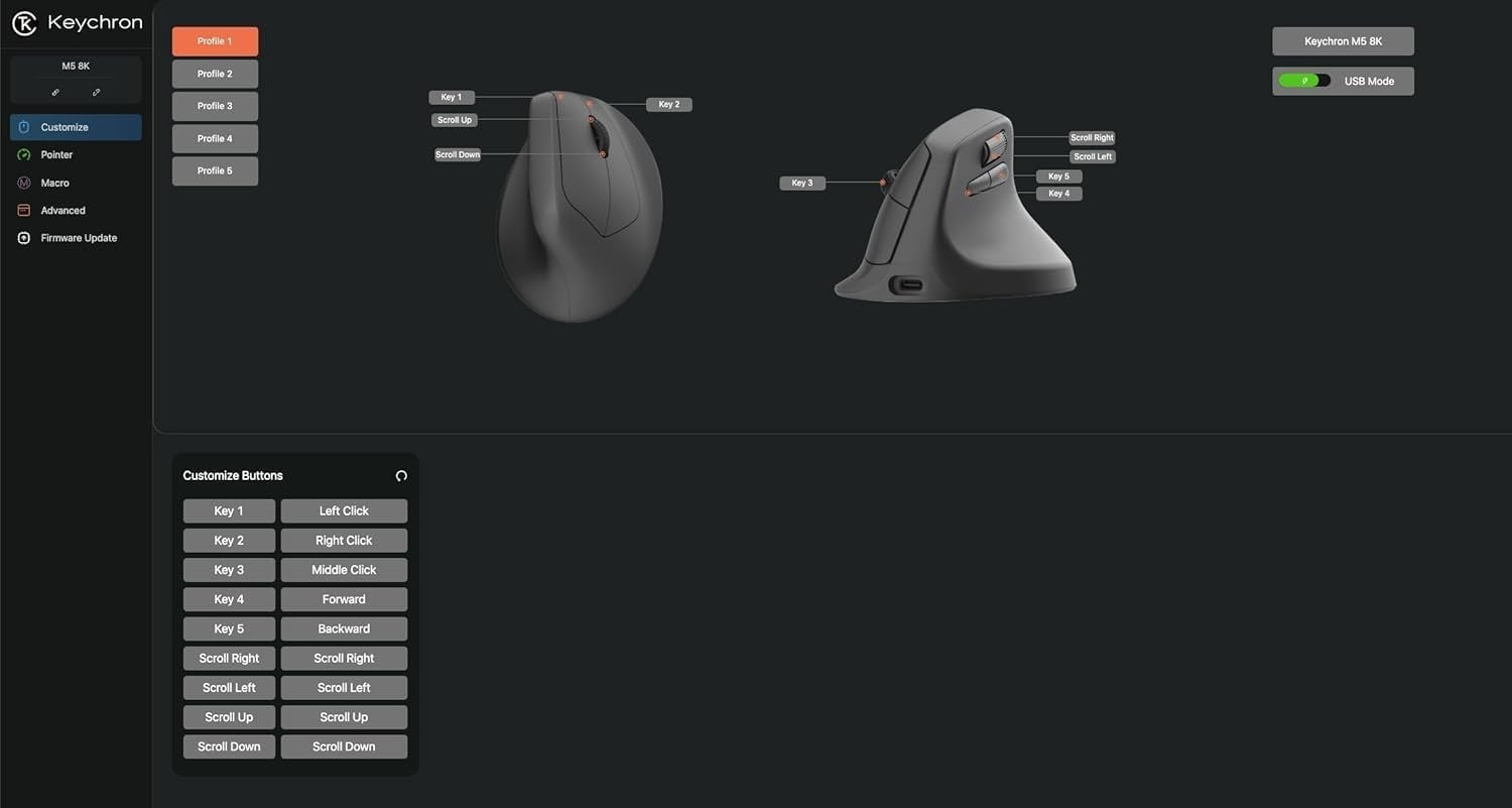 Wireless Gaming Mouse 8000Hz 30K DPI Ultra Lightweight Tri-Mode