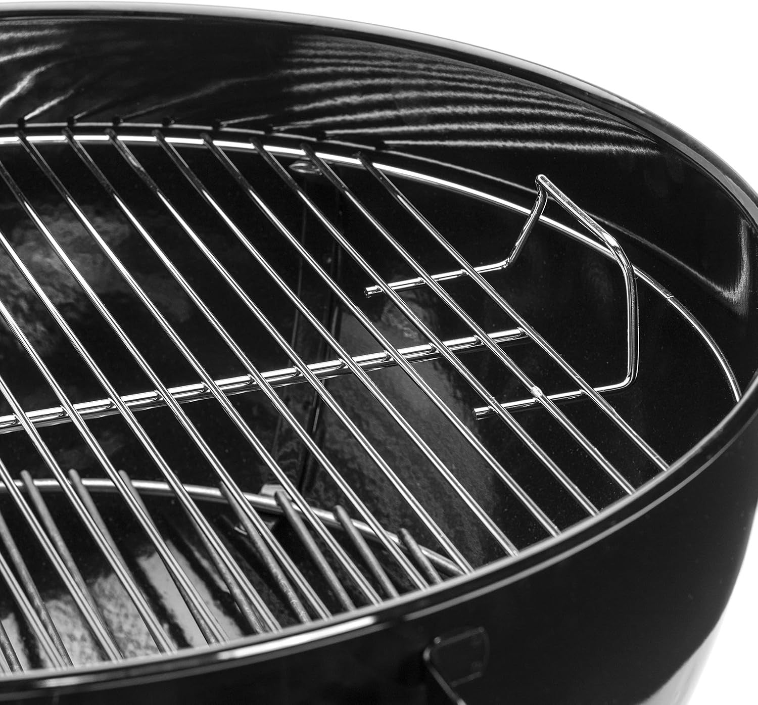 57cm Charcoal BBQ Grill with Lid Thermometer, Lighter Cubes & Wheels – Portable