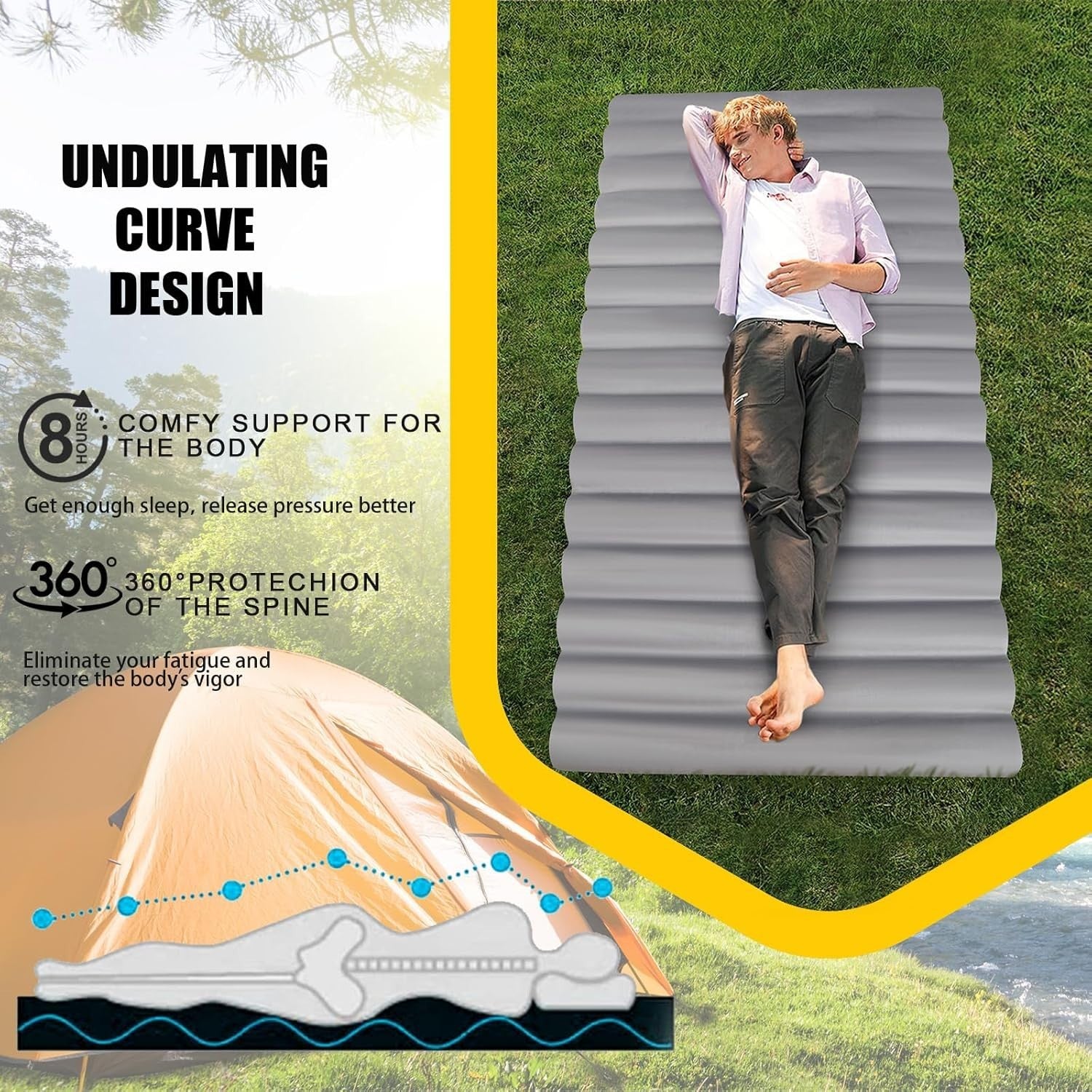 Portable Foldable Foam Mattress Single Roll Up Guest Bed with Travel Bag