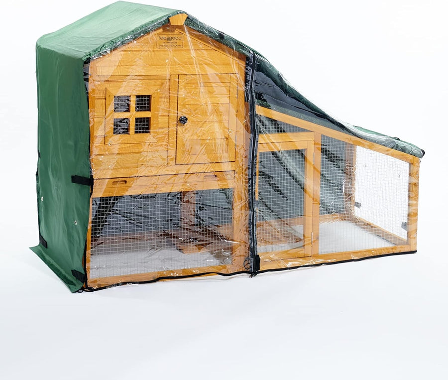 Weatherproof Rabbit Hutch Cover Outdoor PVC Rain Wind Protection