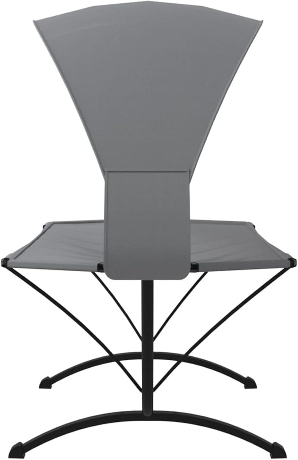 Grey Outdoor Canopy Lounge Bed Chaise Sunbed | Steel Frame, Oxford Fabric