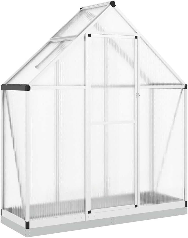 Walk-In Garden Greenhouse 169x58x202cm Aluminium Frame UV Panels Roof Vent