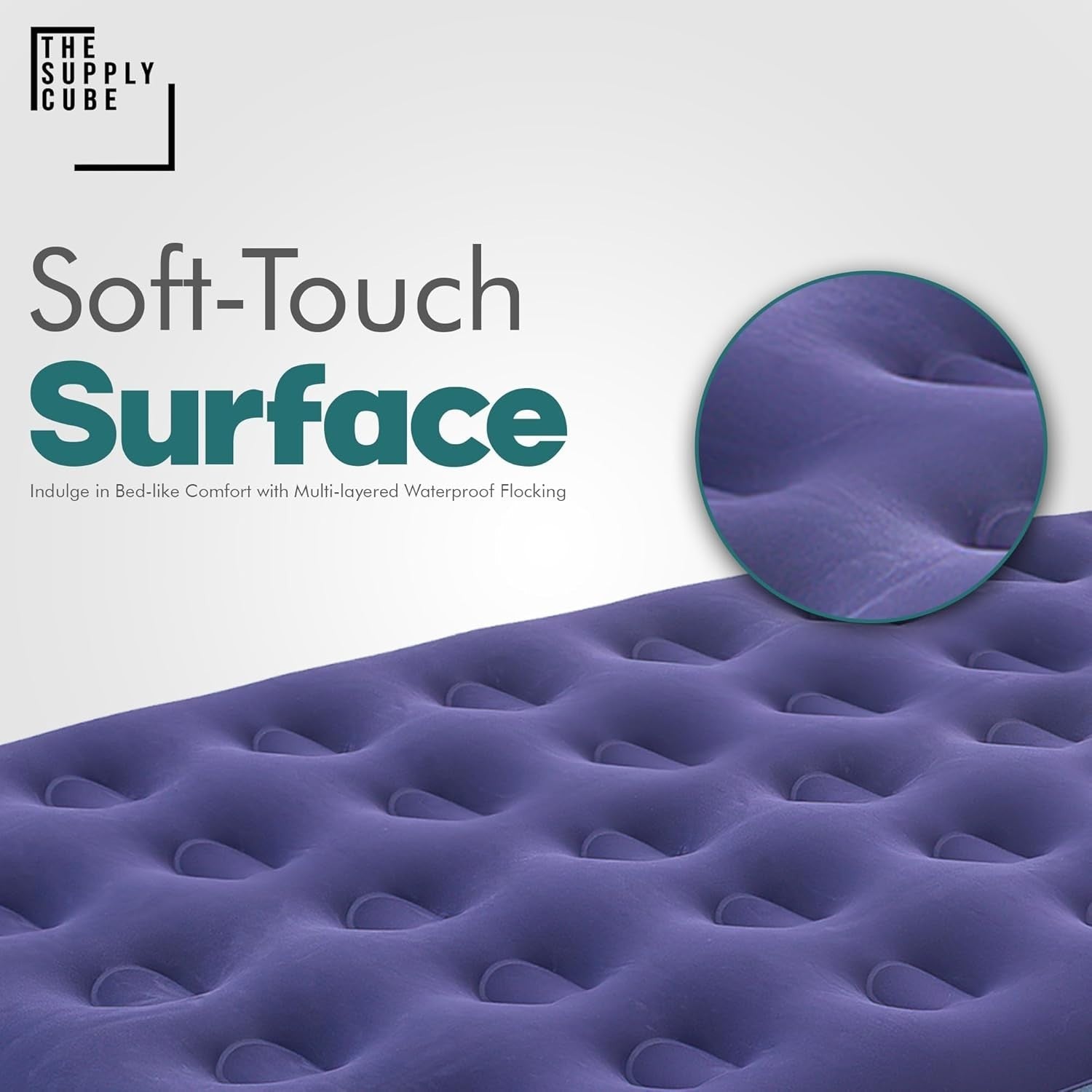 Double Air Mattress Inflatable Bed with AC Pump Waterproof Durable