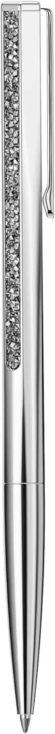 Silver Crystal Ballpoint Pen Extra Fine Black Ink Hex Head Gift