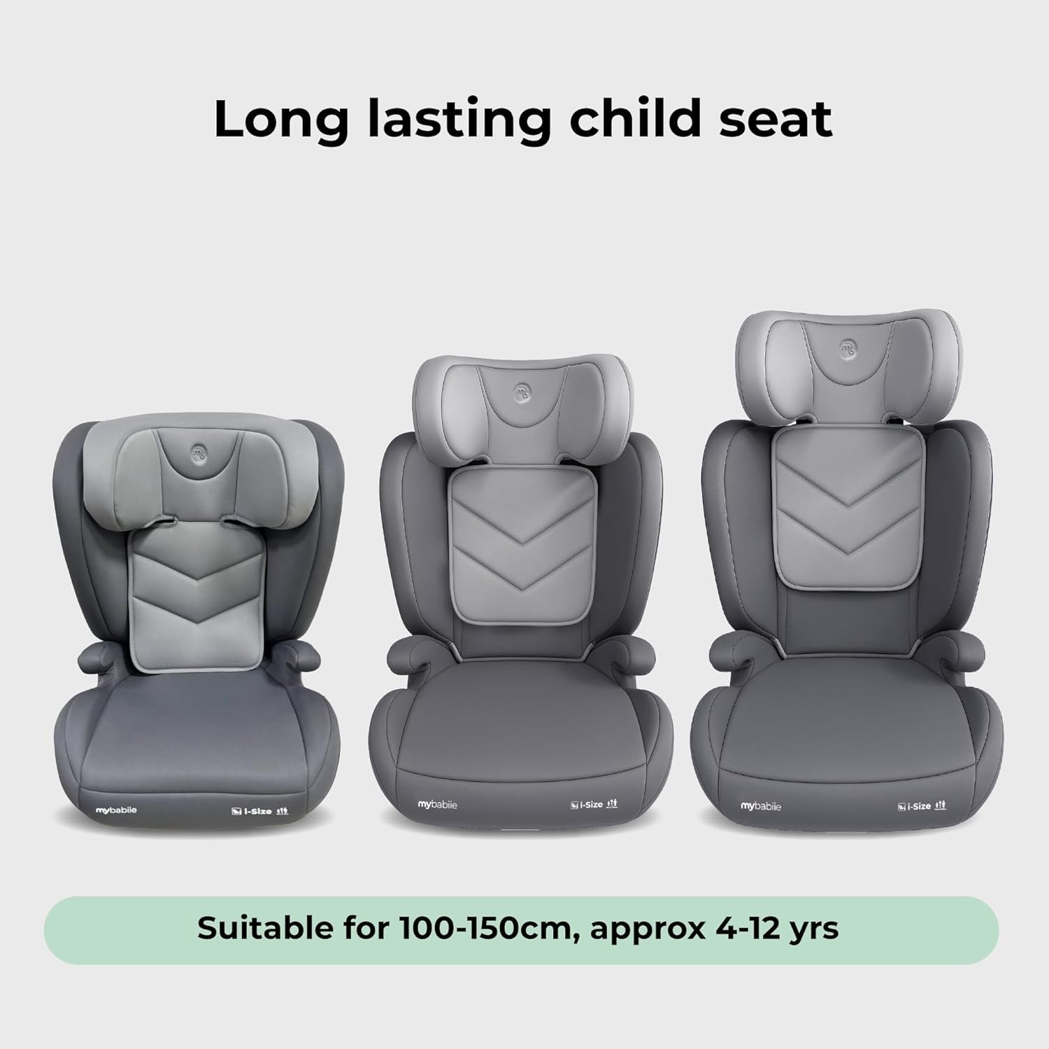 Highback Booster Car ISOFIX Group 2/3 i-Size 4–12Y Adjustable Headrest