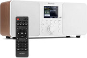 DAB+ Digital Radio Bluetooth Stereo 50W Dual Alarm Remote USB White