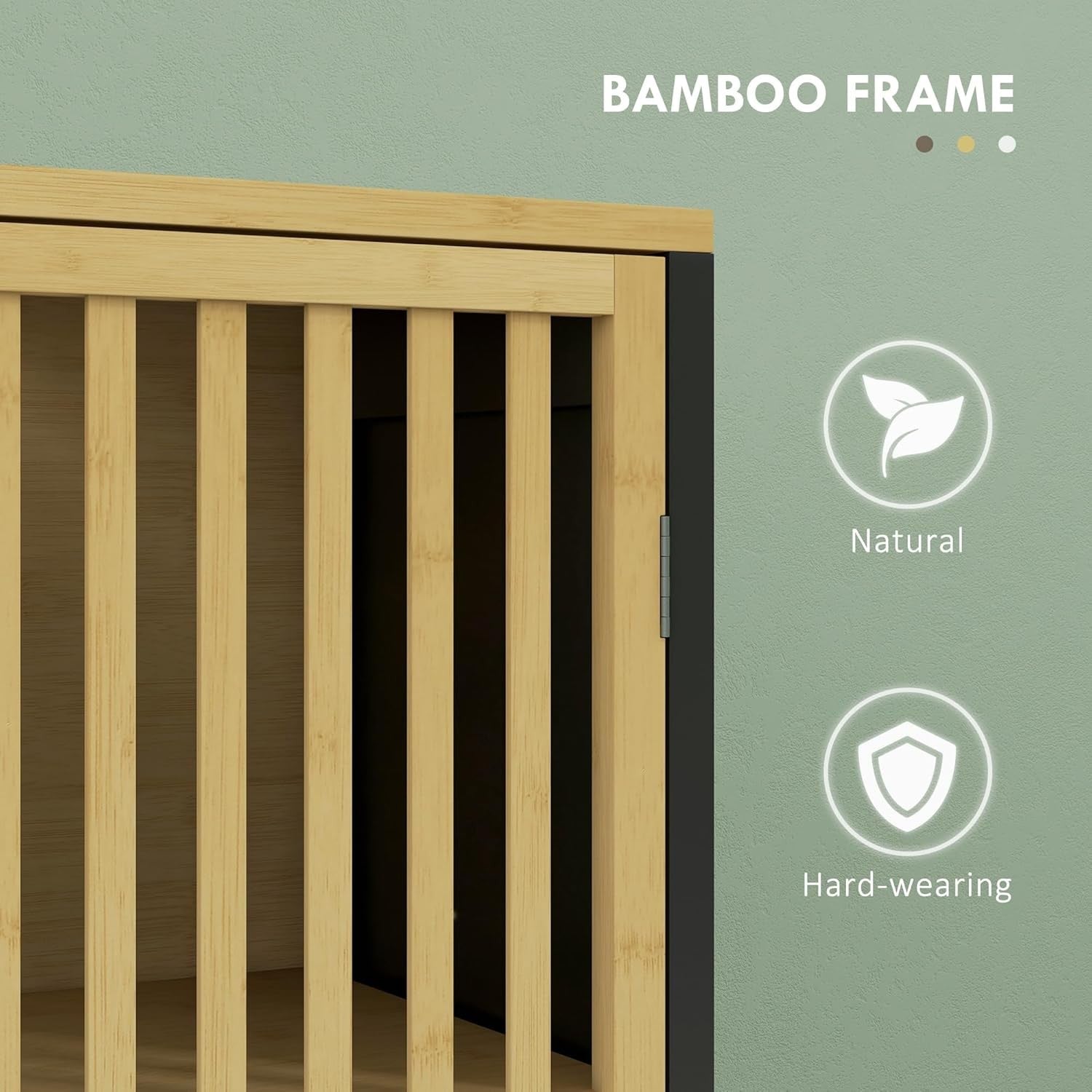 Bamboo Bathroom Sink Cabinet Under Sink Storage Unit with Adjustable Shelf