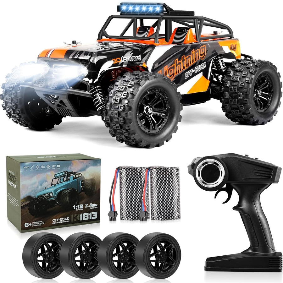 1:18 4WD 40KM/H RC Car High Speed Off-Road Drift Car 2.4GHz 2 Batteries Gift