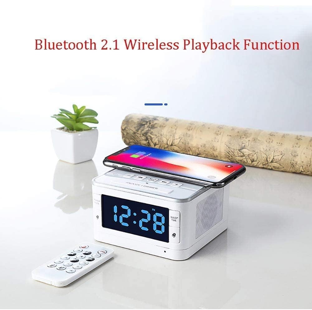 Digital Alarm Clock FM Radio Dual Alarm Wireless Charging USB Bedside