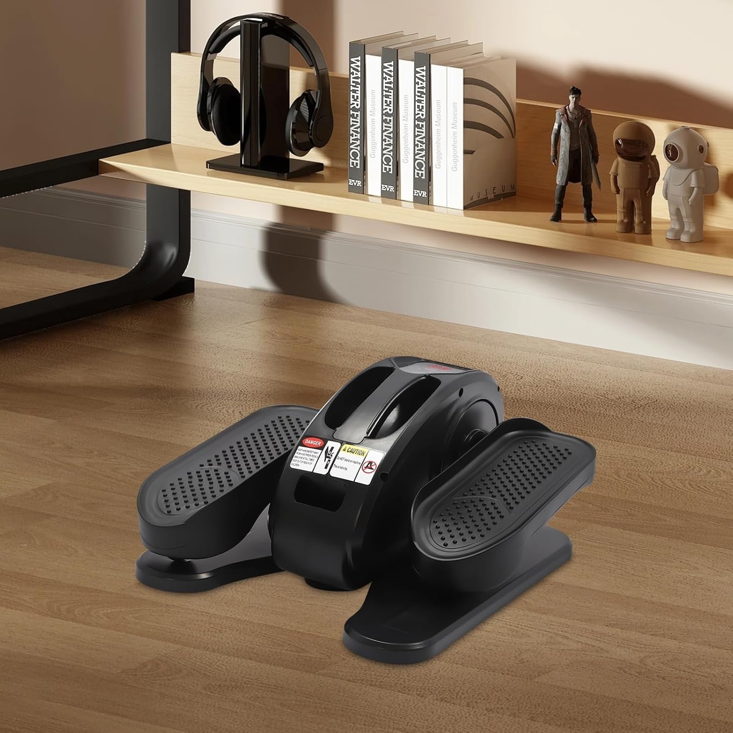 Under Desk Elliptical Pedal Exerciser Electric Quiet Remote Seated Leg Trainer