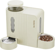 2 in 1 Gravity Pet Feeder Water Dispenser 3L Auto Food Station Beige