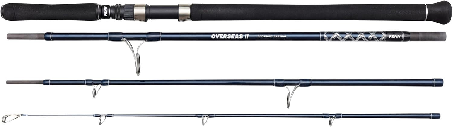 2.10m 30-50lb Boat Fishing Rod Carbon Fibre 4pc Travel Sea Rod