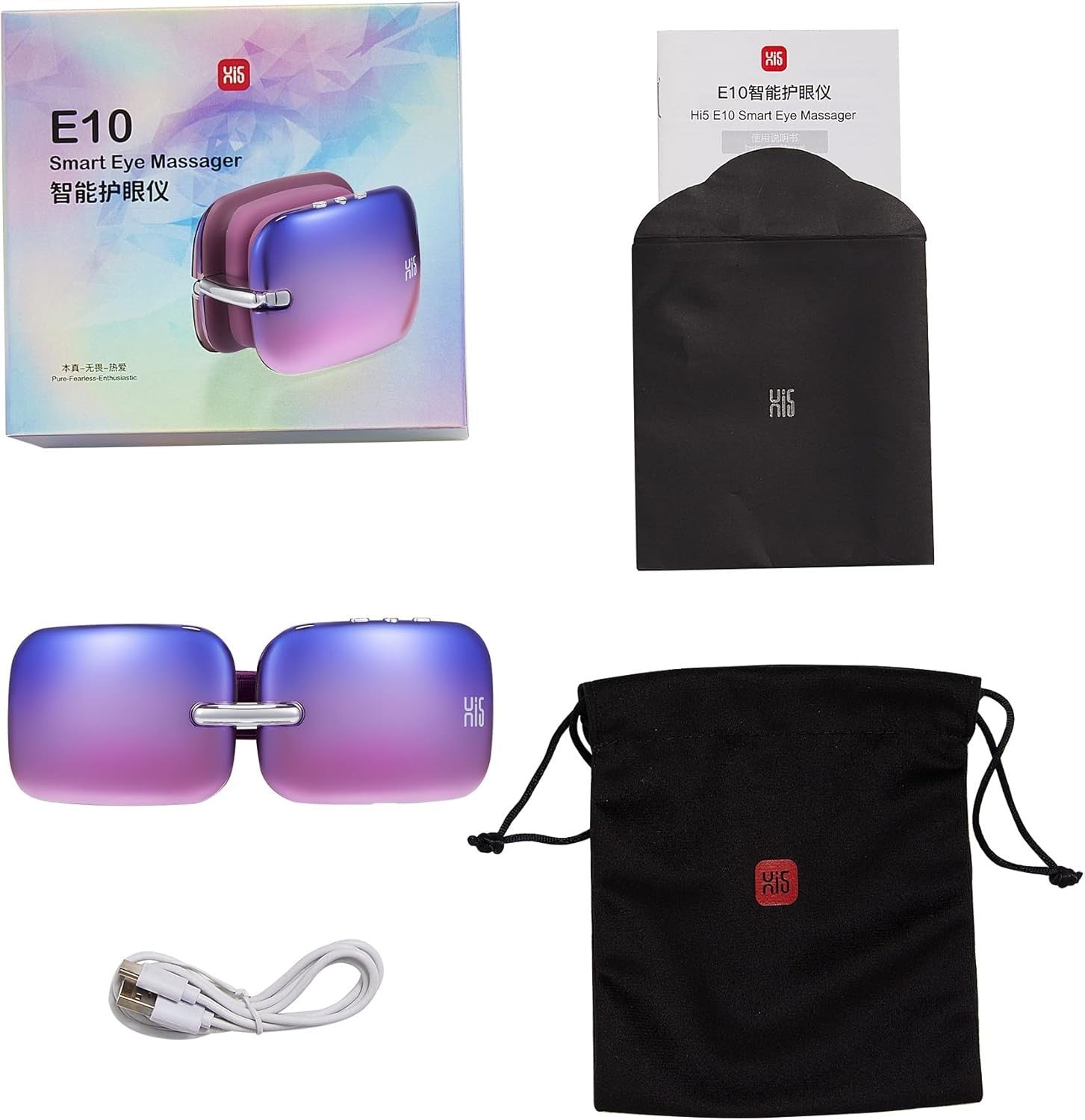 Foldable Heated Eye Massager Vibration Travel Sleep Therapy Set